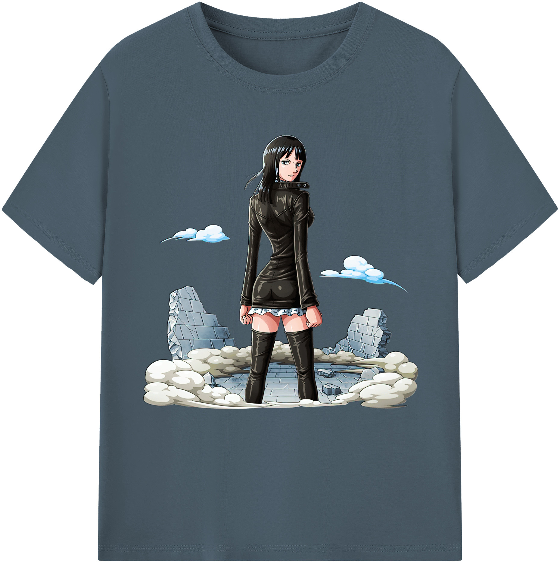 ワンピース ニコ・ロビン ONE PIECE Nico Robin 綿100％半袖Tシャツ（フロントプリント）